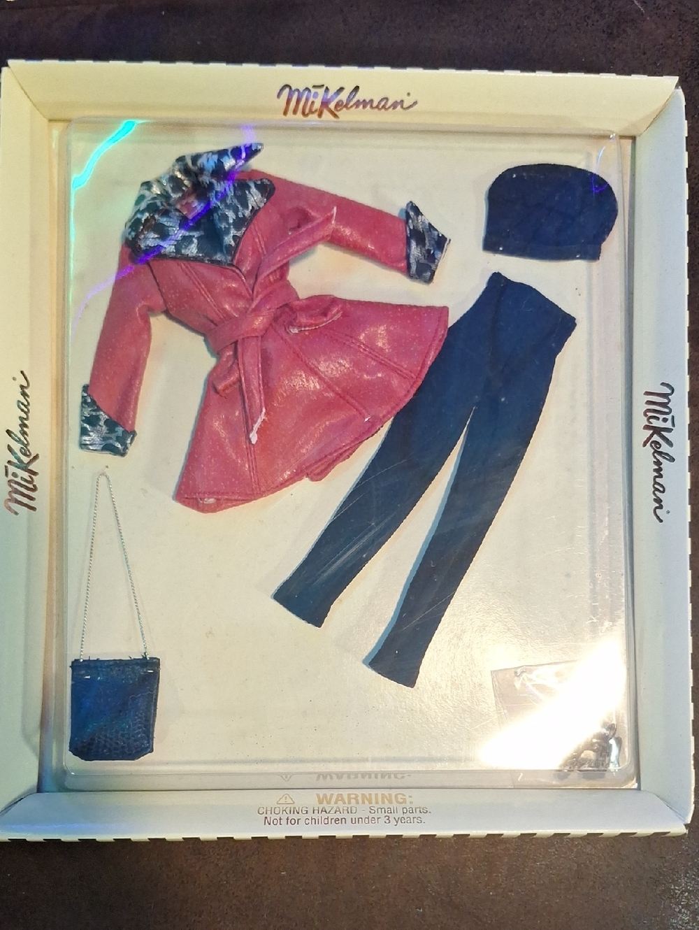 MiKelman Paul David Vintage Red Leopard Animal Print Coat - New Fits Barbie